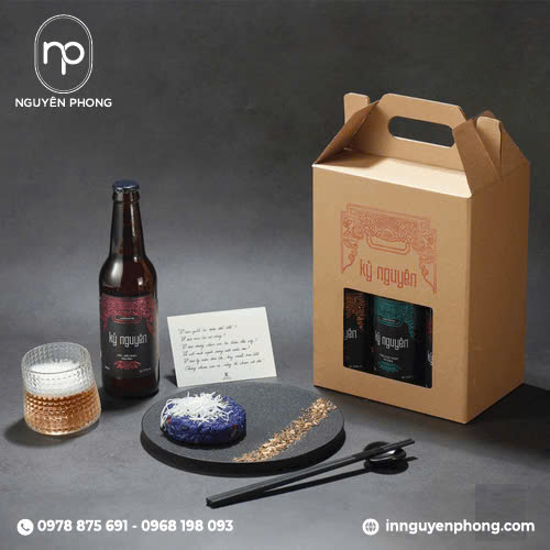 Mẫu hộp giấy đựng rượu giá rẻ